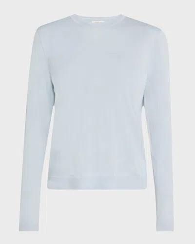 Lafayette 148 Crewneck Cashmere Sweater In Venetian Sky