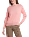 Lafayette 148 New York Crewneck Silk-blend Sweater In Pink