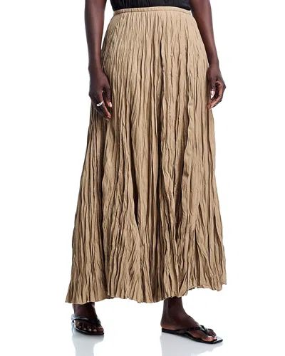 Lafayette 148 Crinkled Maxi Skirt In Brown