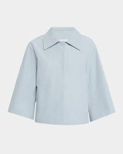 Lafayette 148 Cropped 3/4-sleeve Boxy Jacket