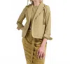Lafayette 148 Cropped Bf Blazer In Loden Green In Brown