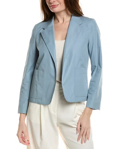 Lafayette 148 Cropped Boyfriend Blazer In Blue