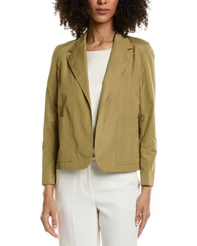 Lafayette 148 New York Cropped Boyfriend Blazer In Green