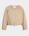 Lafayette 148 New York Crop Organic Cotton Poplin Bubble Jacket