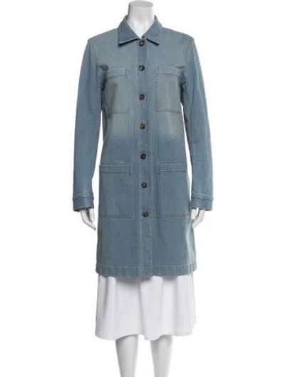 Pre-owned Lafayette 148 Denim Jacket In Blue
