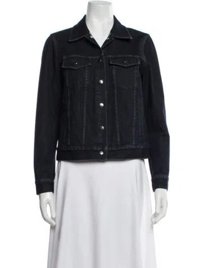 Pre-owned Lafayette 148 Denim Jacket In Blue