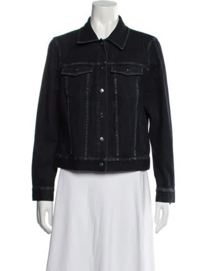 Pre-owned Lafayette 148 Denim Jacket In Blue