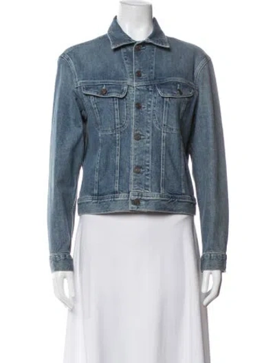Pre-owned Lafayette 148 Denim Jacket In Blue