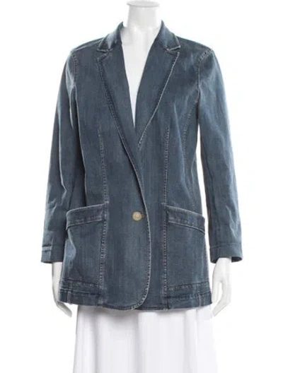 Pre-owned Lafayette 148 Denim Jacket In Blue