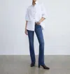 Lafayette 148 Denim Mercer Kick-flare Jean In Empire Indigo In Multi