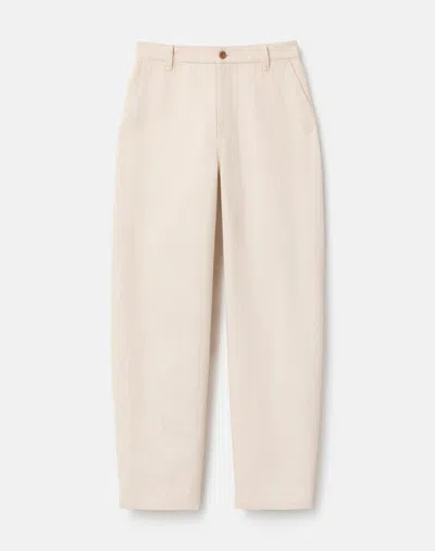 Lafayette 148 Denim Mid Rise Barrel Leg Ankle Jeans In Neutral