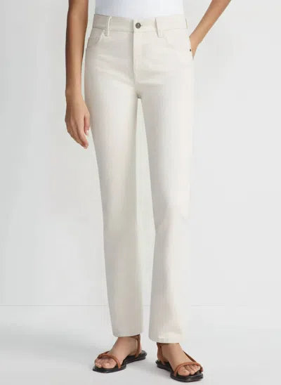 Lafayette 148 Denim Reeve Straight Leg Jeans In Washed Ecru In White