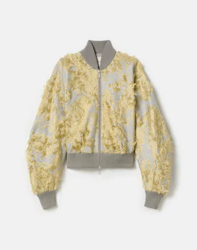 Lafayette 148 Doleman Bomber In Grey Multi In Gold