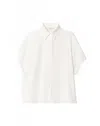 Lafayette 148 Dolman Oversized Blouse In Cloud In White