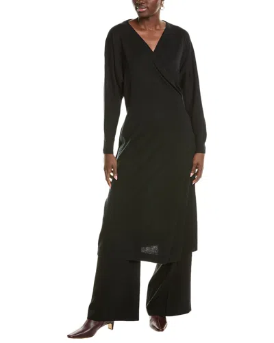 Lafayette 148 Dolman Sleeve Cashmere Wrap Cardigan In Black