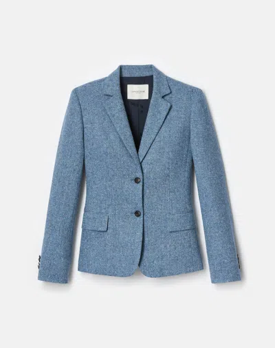 Lafayette 148 Donegal Tweed Button Fitted Blazer