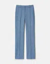 Lafayette 148 New York Gates Donegal Tweed Straight Leg Pants In Blue