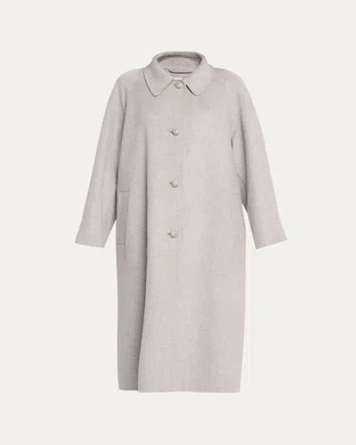 Lafayette 148 Double-face Cashmere Coat In Gray