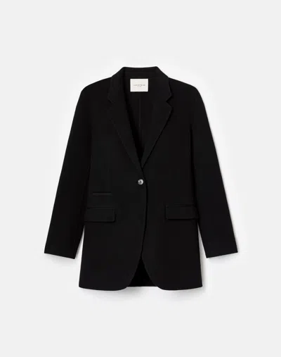 Lafayette 148 Double Face Wool Cashmere Jacket In Black