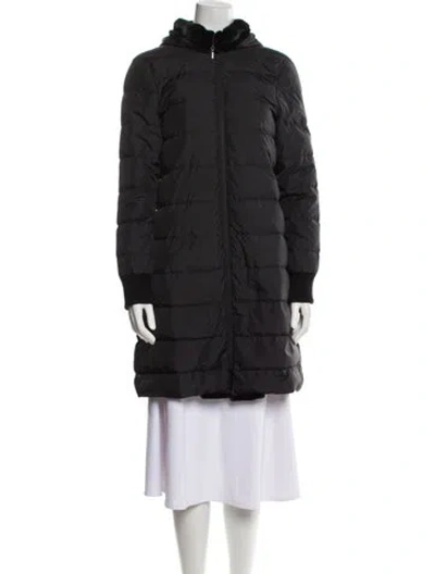 Pre-owned Lafayette 148 Down Coat In Black