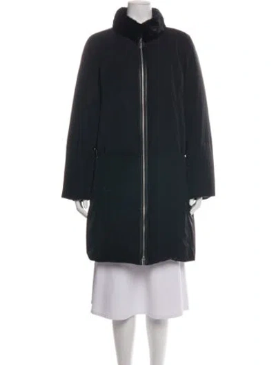 Pre-owned Lafayette 148 Down Coat In Blue
