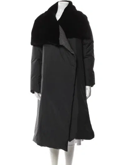 Pre-owned Lafayette 148 Down Coat In Gray