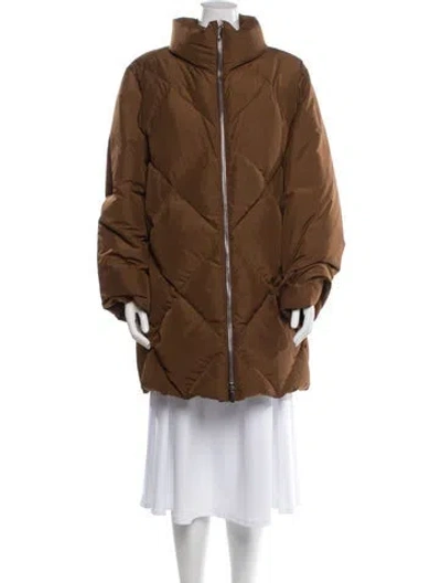 Pre-owned Lafayette 148 Down Jacket In Brown