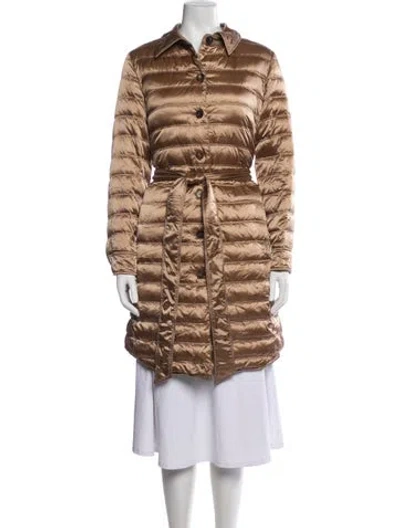 Pre-owned Lafayette 148 Down Jacket In Neutral