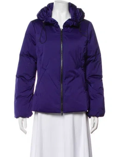 Pre-owned Lafayette 148 Down Jacket In Purple