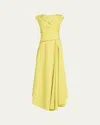 Lafayette 148 Drape-front Asymmetric Dress