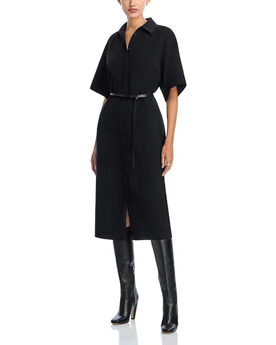 Lafayette 148 Drop Shoulder Shirt Dress In Black