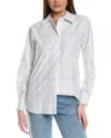 Lafayette 148 New York Drop-shoulder Shirt In White