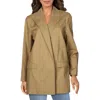 Lafayette 148 Elijah Womens Notch Collar Open Front Jacket In Green