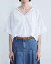 LAFAYETTE 148 ELORA BLOUSE IN WHITE