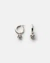 Lafayette 148 Embellished Charm Hoop Earring In Gray