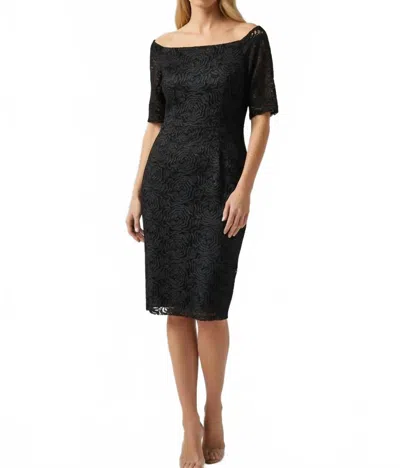 Lafayette 148 Embellished Midi Evening Dress In Black