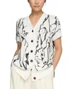 Lafayette 148 Embroidered Button Front Silk-blend Vest In White