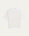 Shop Lafayette 148 Embroidered Mesh-knit Sweater In White