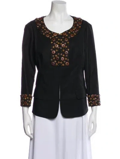 Pre-owned Lafayette 148 Evening Jacket In Black