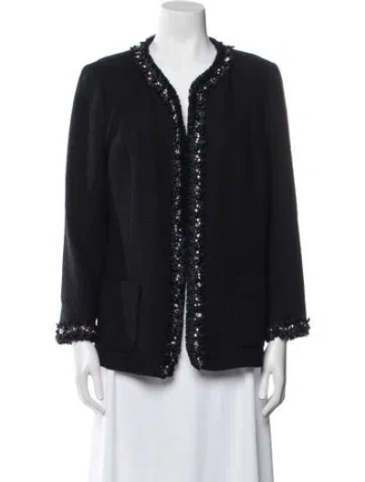 Pre-owned Lafayette 148 Evening Jacket In Black