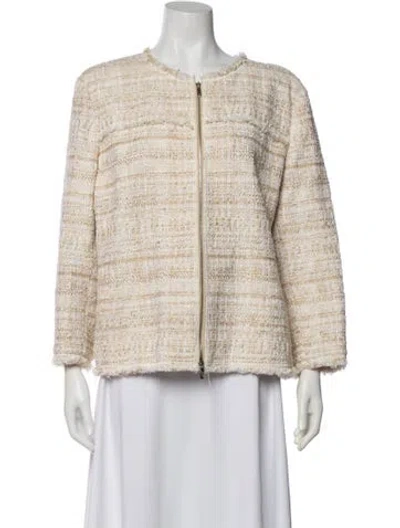 Pre-owned Lafayette 148 Evening Jacket In Neutral
