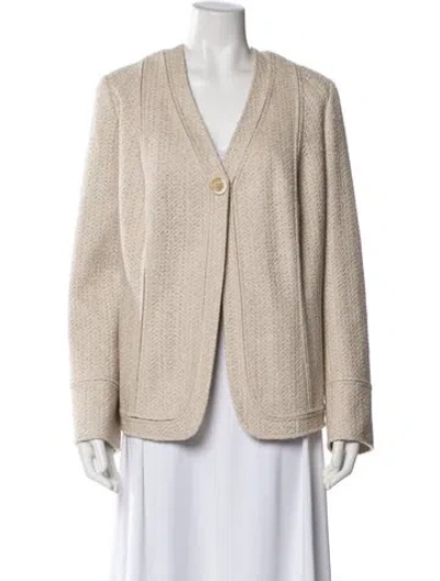 Pre-owned Lafayette 148 Evening Jacket In Neutral