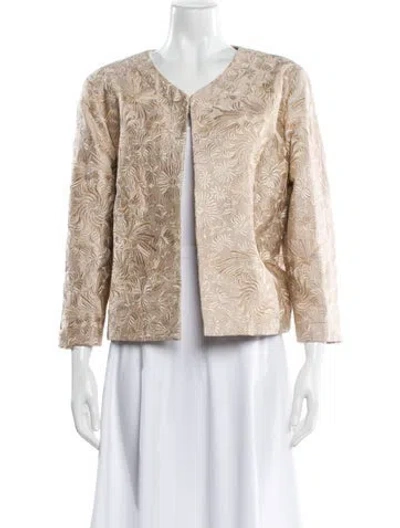 Pre-owned Lafayette 148 Evening Jacket In Neutral