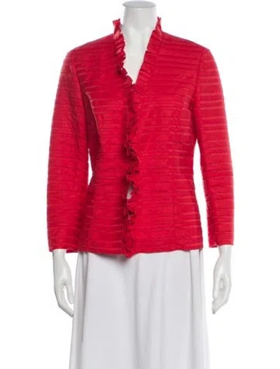 Pre-owned Lafayette 148 Evening Jacket In Red