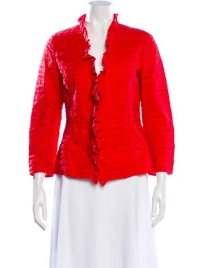 Pre-owned Lafayette 148 Evening Jacket In Red