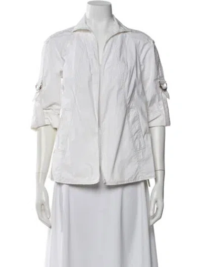 Pre-owned Lafayette 148 Evening Jacket In White