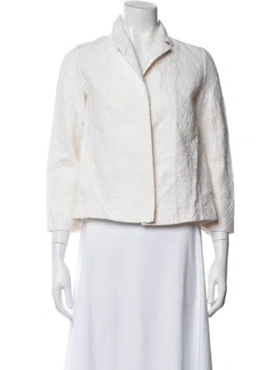 Pre-owned Lafayette 148 Evening Jacket In White