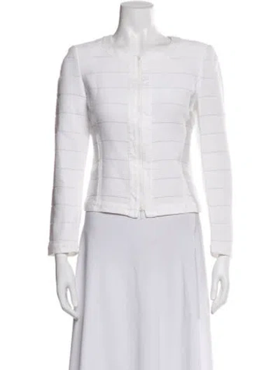 Pre-owned Lafayette 148 Evening Jacket In White