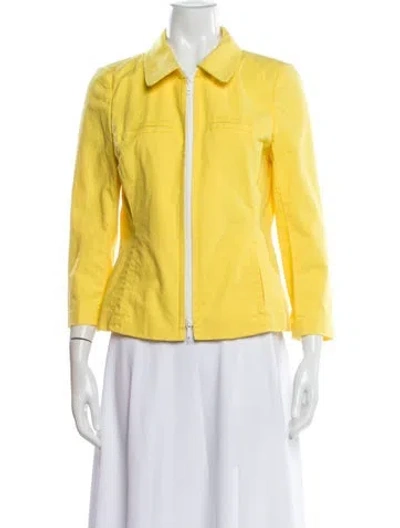 Pre-owned Lafayette 148 Evening Jacket In Yellow