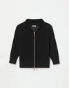 Lafayette 148 Fine Cotton Rope Yarn Lace Stitch Cardigan In Black